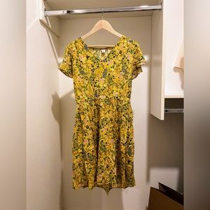 Old Navy Yellow Floral Dress